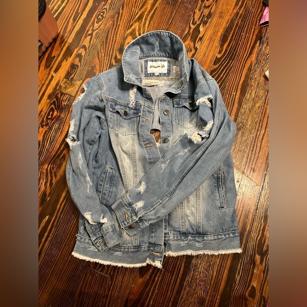 Distressed Denim Jacket - Picture 1 of 3